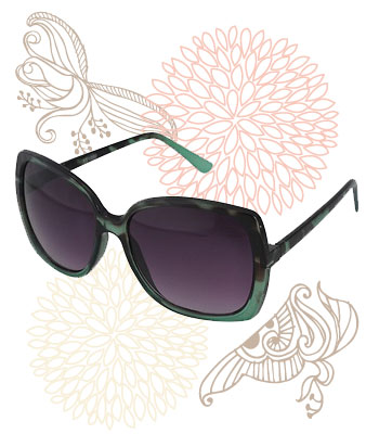 Retro green-hued sunglasses, Forever 21, $5.80