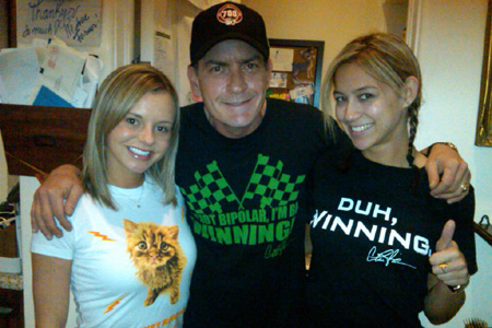 Charlie Sheen and goddesses