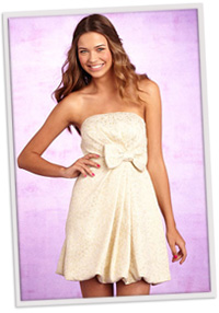Teen in prom dress