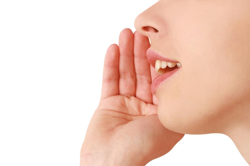 woman sharing news