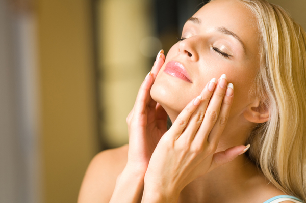 Woman with glowing skin