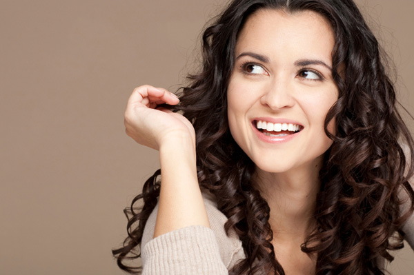 Woman with thick hair