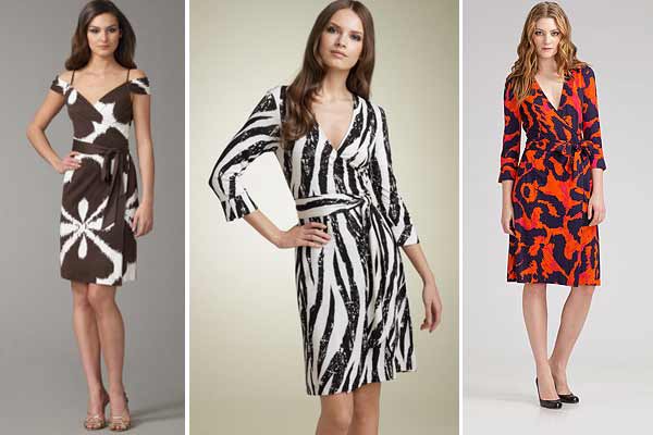Women wearing wrap dresses