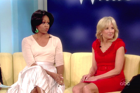 Michelle Obama and Jill Biden