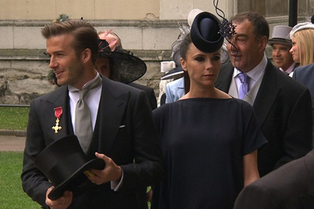 Victoria Beckham royal wedding hat