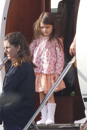 Suri Cruise on her private jet