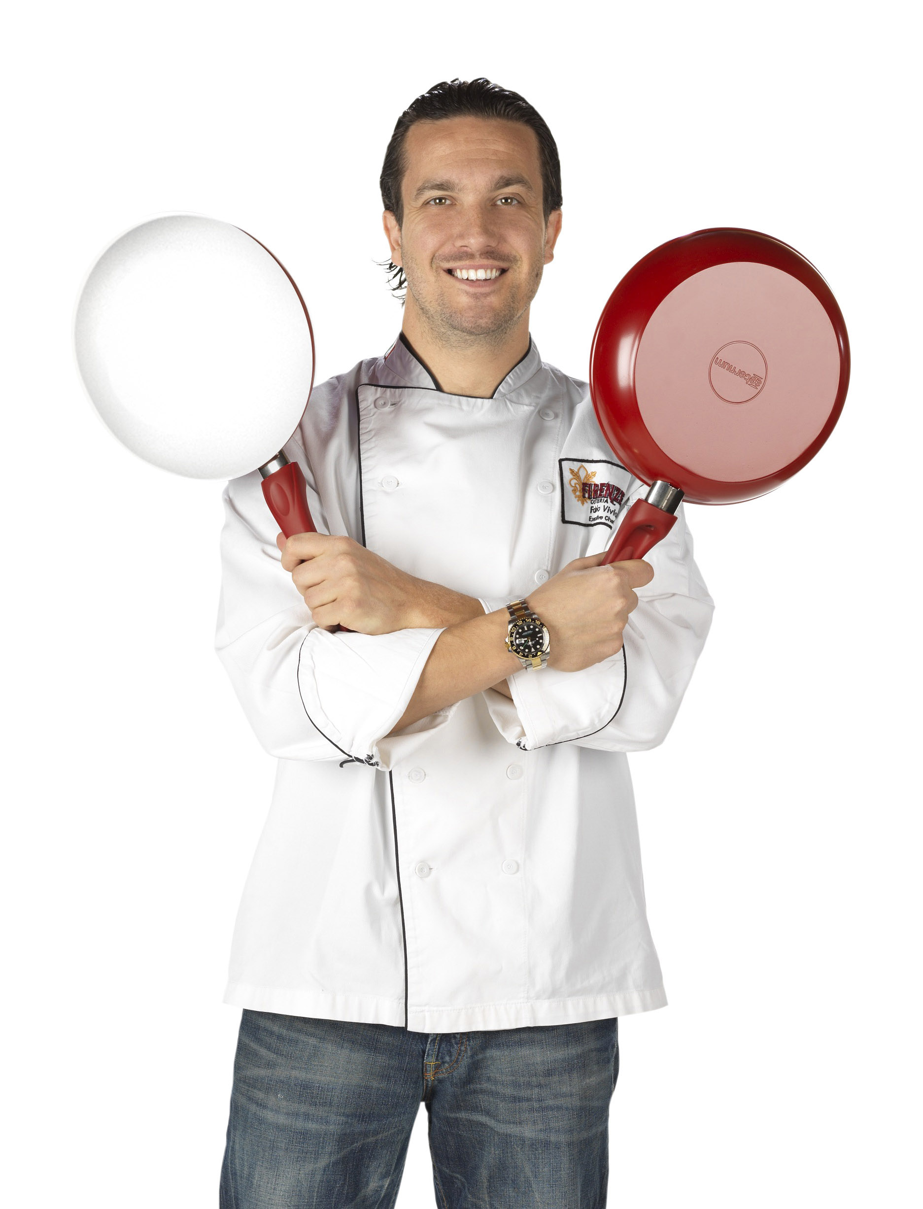 Chef Fabio Viviani with Bialetti pans 