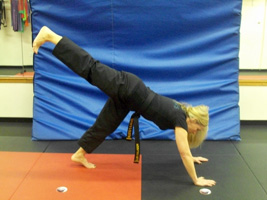 Push-up - back kick