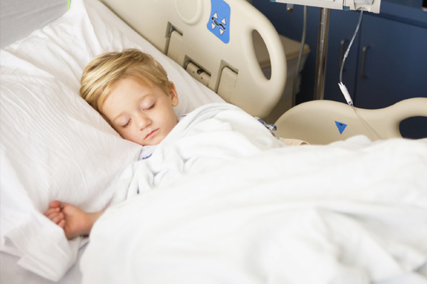 Boy with meningitis