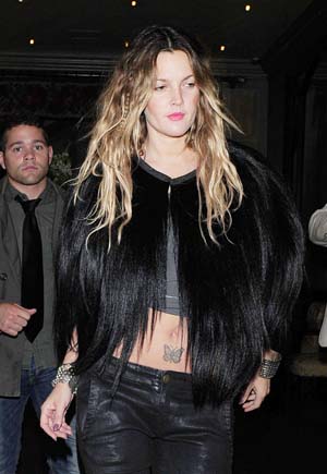 Drew Barrymore's boho chic hairstyle
