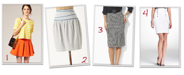 Flirty spring skirts