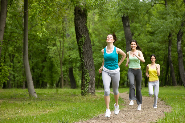 Friends jogging