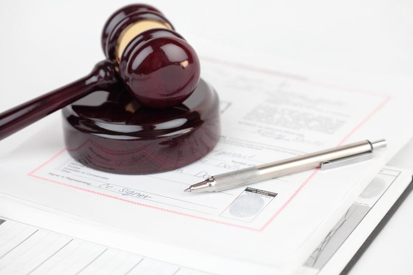 gavel and documents