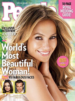Jennifer Lopez with glowing skin on People Magazine cover