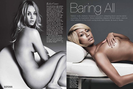 Kaley Cuoco and Keri Hilson naked Allure issue