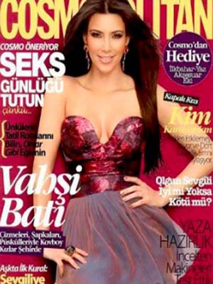 Kim Kardashian Cosmpolitan cove causes controversy