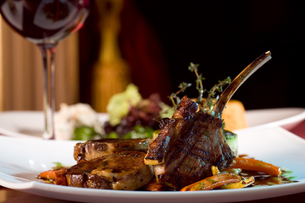 Glazed lamb ribs