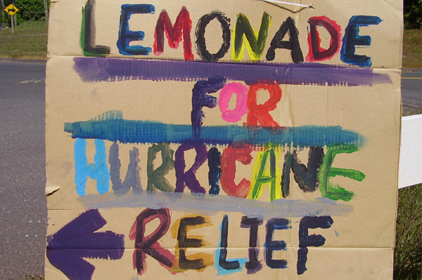 Lemonade for huricane relief
