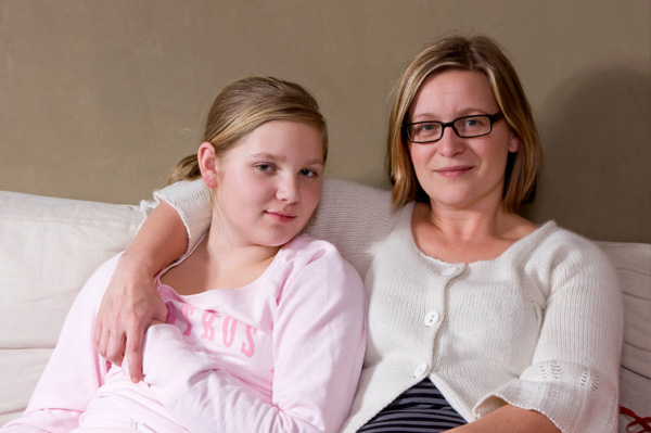 Mom and tween daughter