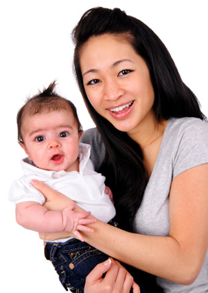 Mom with daughter