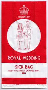 Royal wedding sick bag