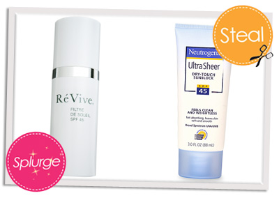 Splurge vs Steal sunscreen