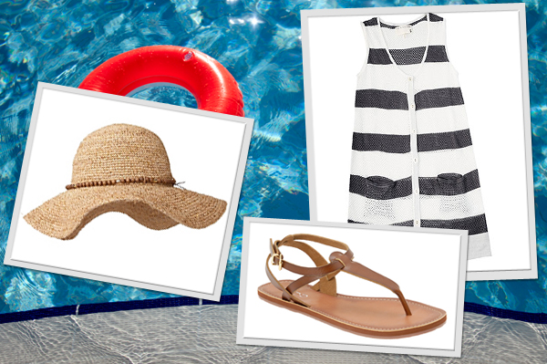 Clothes and accessories to wear at a pool party