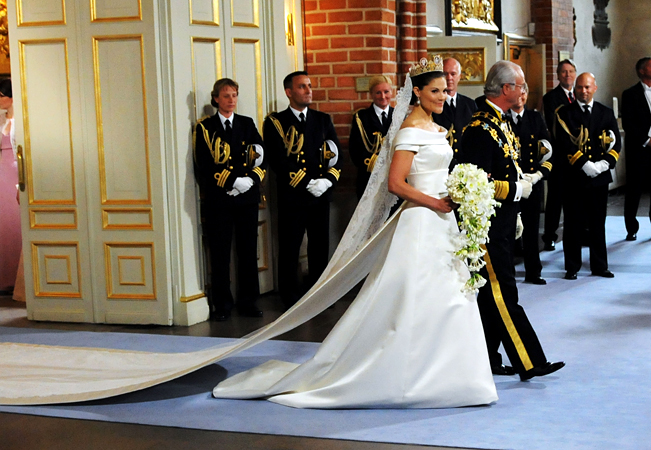 Princess Victoria's ceremony at the Stockholm Cathedral may have been lavish