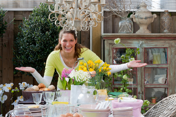 Woman planning mother's day brunch