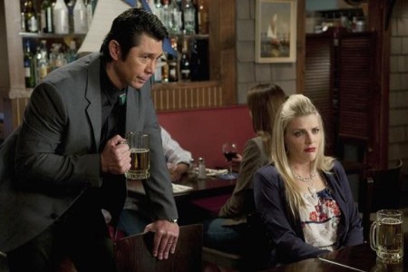 Lou Diamond Phillips, Barry Bostwick and Robert Clendenin get in on the Penny Can action on Cougar Town