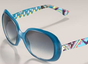 Emilio Pucci summer sunglasses in bold cold colors and fun patterns