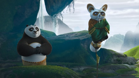 Jack Black and Dustin Hoffman in Kung Fu Panda 2