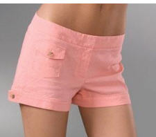 Theory pink linen shorts for summer fashion