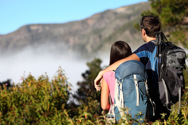 Couple on adventure vacation