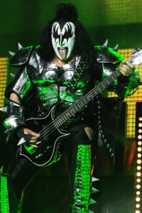 Gene Simmons performs with KISS