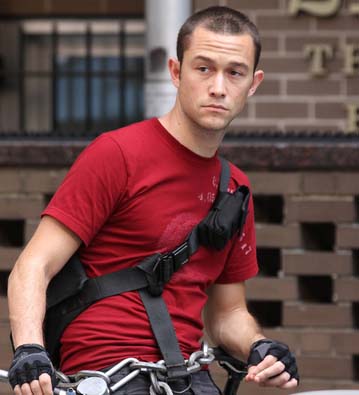 Joseph Gordon-Levitt on the set of Rush