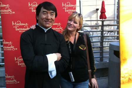 Kung Fu Panda 2 star Jackie Chan and our reporter, Jenna Busch