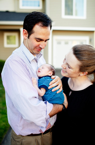 Mom and dad and newborn