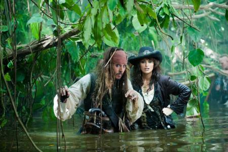 Johnny Depp and Penelope Cruz in Pirates of the Caribbean