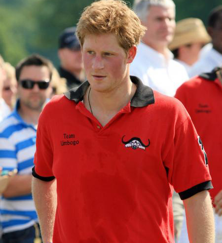 celeb bachelor prince harry at a polo match