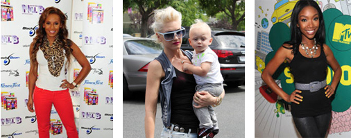 leopard scard, blue vest, and metallic belt worn to dress up a tank top