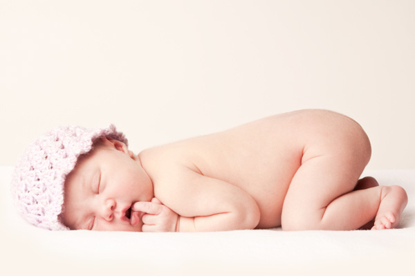 sleeping baby girl