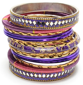 Stack of bangle bracelets
