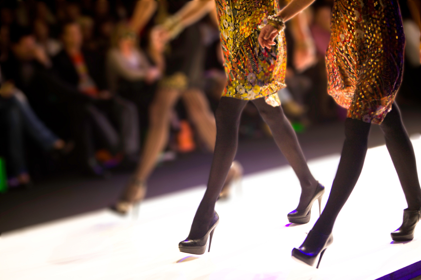 women modeling runway fashions