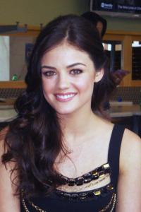 Lucy Hale visits with SK