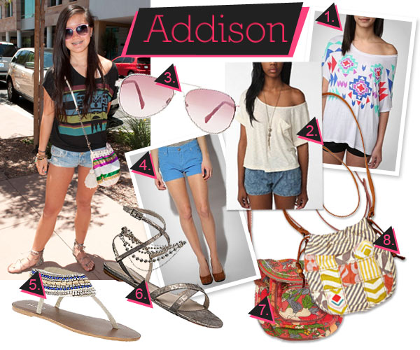 gladiator sandals and decorative patterns make a cute summer ensemble
