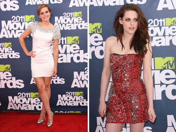 Emma Watson and Kristen Stewart Best Dressed at the 2011 MTV Movie Awards