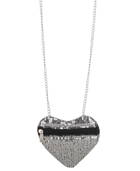 Forever21 sequined heart necklace 