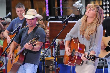 Kenny Chesney performs on the Today Show with Grace Potter