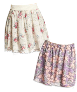 floral print feminine style skirts